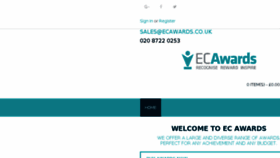 What Ecawards.co.uk website looked like in 2018 (5 years ago)