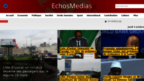 What Echosmedias.ci website looked like in 2018 (5 years ago)