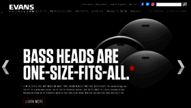 What Evansdrumheads.com website looked like in 2018 (5 years ago)