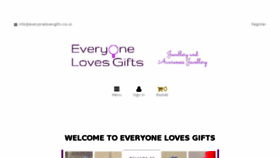 What Everyonelovesgifts.co.uk website looked like in 2018 (5 years ago)