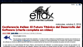 What Eliax.com website looked like in 2018 (5 years ago)