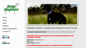 What Egreyhound.com.au website looked like in 2018 (5 years ago)