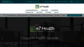 What E7health.com website looked like in 2018 (5 years ago)
