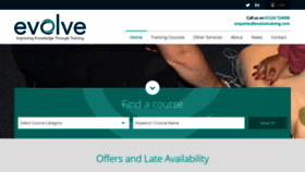 What Evolvetraining.com website looked like in 2018 (5 years ago)