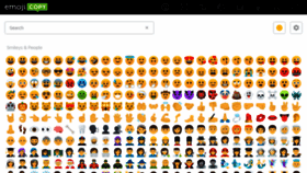 What Emojicopy.com website looked like in 2018 (5 years ago)
