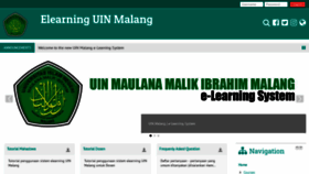 What Elearning.uin-malang.ac.id website looked like in 2018 (5 years ago)