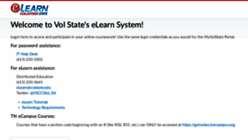 What Elearn.volstate.edu website looked like in 2018 (5 years ago)