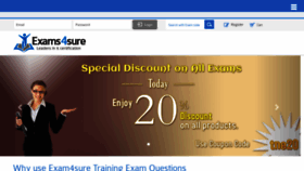 What Exams4sure.net website looked like in 2018 (5 years ago)