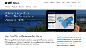 What Esri.ca website looked like in 2018 (5 years ago)