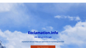 What Exclamation.info website looked like in 2018 (5 years ago)