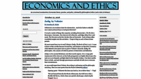 What Economicsandethics.org website looked like in 2018 (5 years ago)