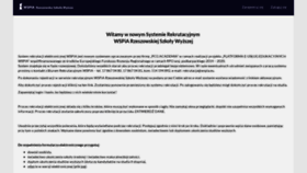What E-rekrutacja.wspia.eu website looked like in 2018 (5 years ago)