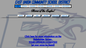 What Eastunionschools.org website looked like in 2018 (5 years ago)