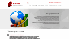 What E-made.pl website looked like in 2018 (5 years ago)