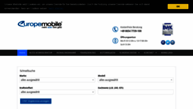 What Europe-mobile.de website looked like in 2018 (5 years ago)