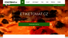 What Etiketomat.cz website looked like in 2018 (5 years ago)