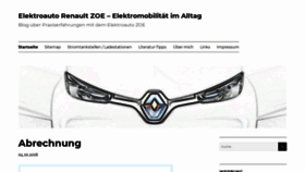What Elektroauto-zoe.de website looked like in 2018 (5 years ago)