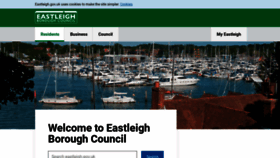 What Eastleigh.gov.uk website looked like in 2018 (5 years ago)