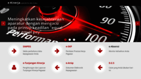 What E-kinerja.belitungkab.go.id website looked like in 2018 (5 years ago)