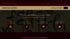 What Escueladegrafologia.com website looked like in 2018 (5 years ago)