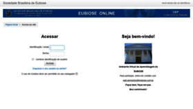 What Eubioseonline.com.br website looked like in 2018 (5 years ago)