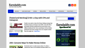 What Earndaddy.com website looked like in 2018 (5 years ago)