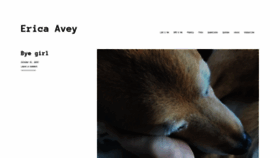 What Ericaavey.com website looked like in 2018 (6 years ago)