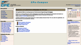 What E-campus.cpe.fr website looked like in 2018 (5 years ago)