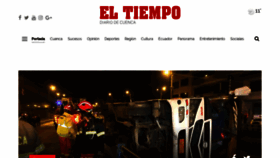 What Eltiempo.com.ec website looked like in 2018 (5 years ago)