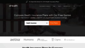 What Ehealthinsurance.com website looked like in 2018 (5 years ago)