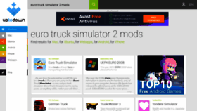 What Euro-truck-simulator-2-mods.en.uptodown.com website looked like in 2018 (5 years ago)