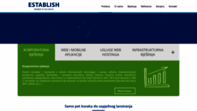 What Establish.ba website looked like in 2018 (5 years ago)
