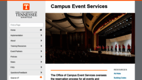 What Events.utk.edu website looked like in 2018 (5 years ago)