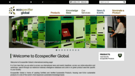 What Ecospecifier.com website looked like in 2018 (5 years ago)