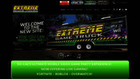 What Extremegametruck.com website looked like in 2018 (5 years ago)