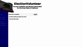What Electionvolunteer.com website looked like in 2018 (5 years ago)