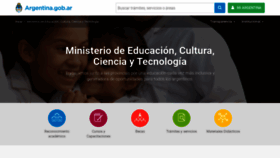 What Educacion.gob.ar website looked like in 2018 (5 years ago)