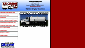 What Ericksontank.com website looked like in 2018 (5 years ago)