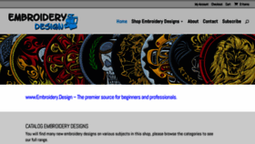 What Embroidery.design website looked like in 2018 (5 years ago)