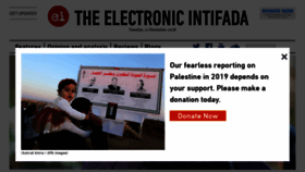 What Electronicintifada.net website looked like in 2018 (5 years ago)