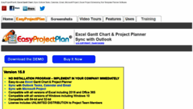 What Easyprojectplan.com website looked like in 2018 (5 years ago)