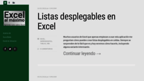 What Excelalmaximo.com website looked like in 2018 (5 years ago)