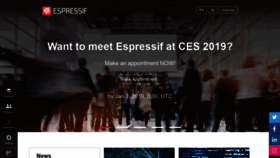 What Espressif.com website looked like in 2018 (5 years ago)
