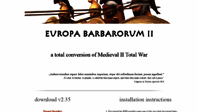 What Europabarbarorum.com website looked like in 2018 (5 years ago)