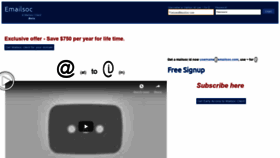 What Emailsoc.com website looked like in 2018 (5 years ago)