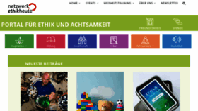 What Ethik-heute.org website looked like in 2018 (5 years ago)