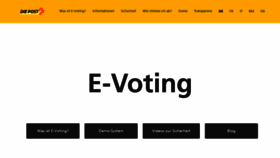 What Evoting.ch website looked like in 2018 (5 years ago)