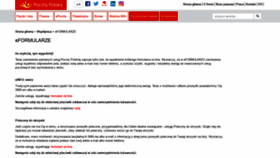 What Eformularze.poczta-polska.pl website looked like in 2018 (5 years ago)