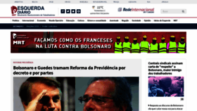 What Esquerdadiario.com.br website looked like in 2019 (5 years ago)
