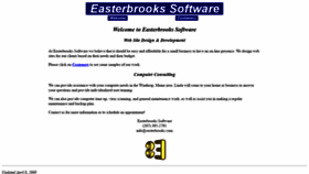What Easterbrooks.com website looked like in 2019 (5 years ago)